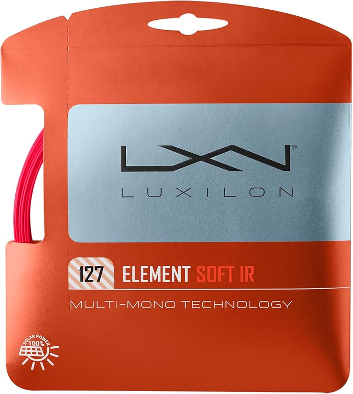 Luxilon Element IR Soft 127 Tennis String - Set, Red