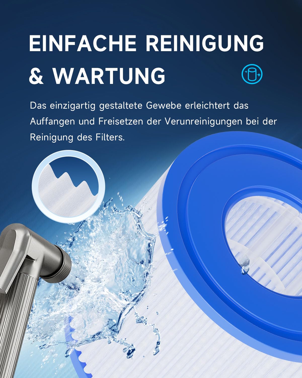 AQUALTRA Type VI Cartouches filtrantes pour Spa Gonflable compatibles avec Les spas Lay-Z, 90352E, 58323E, 58323, 58324 et 90427E, 107 x 79 MM, Lot de 6