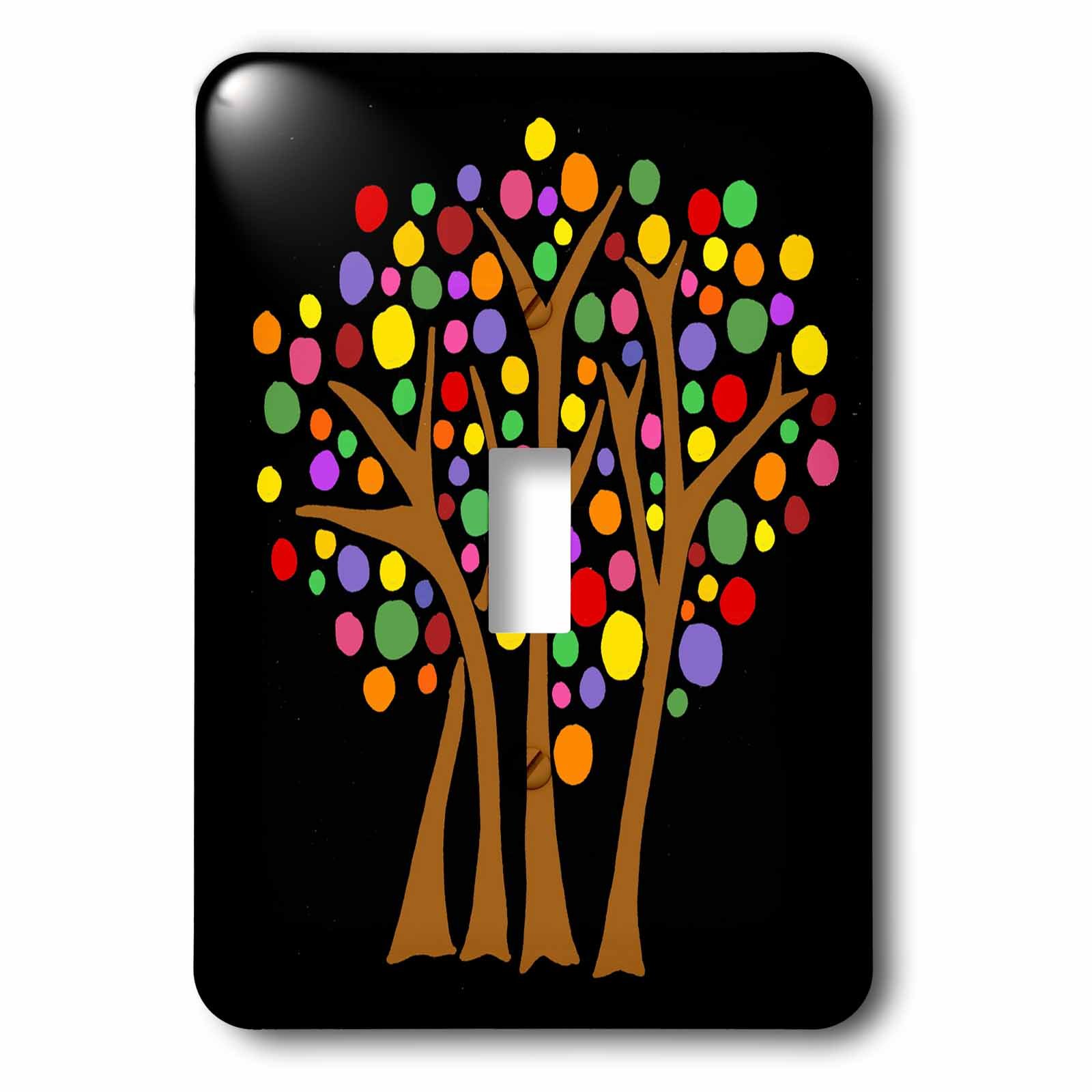 Arbres colorés sur votre interrupteur à bascule pour salon moderne