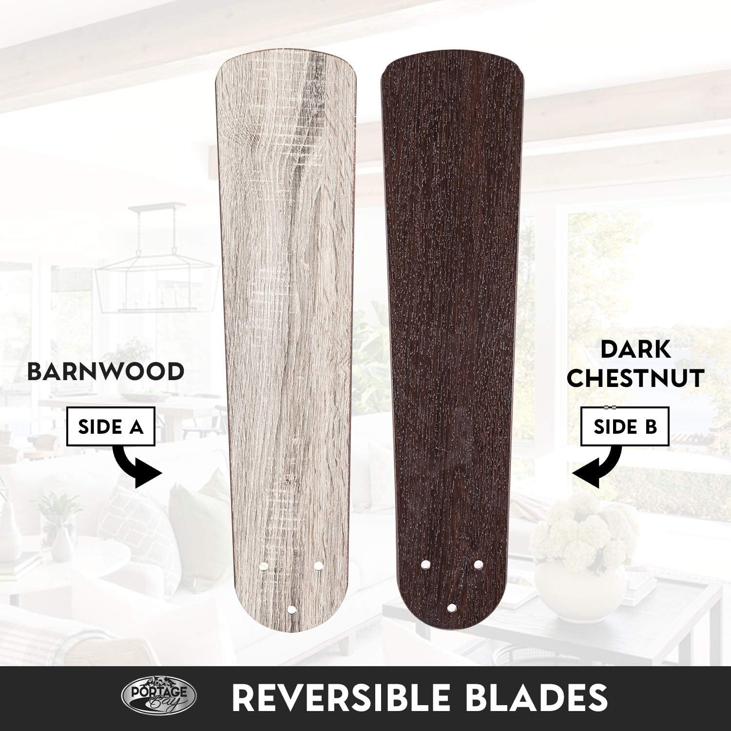 Portage Bay 51439 Renton Ceiling Fan, 52, Bronze