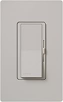 Vista 2 de Lutron Control de ventilador Diva de 3 velocidades, un polo/3 vías, DVSCFSQ-F-TP, gris pardo