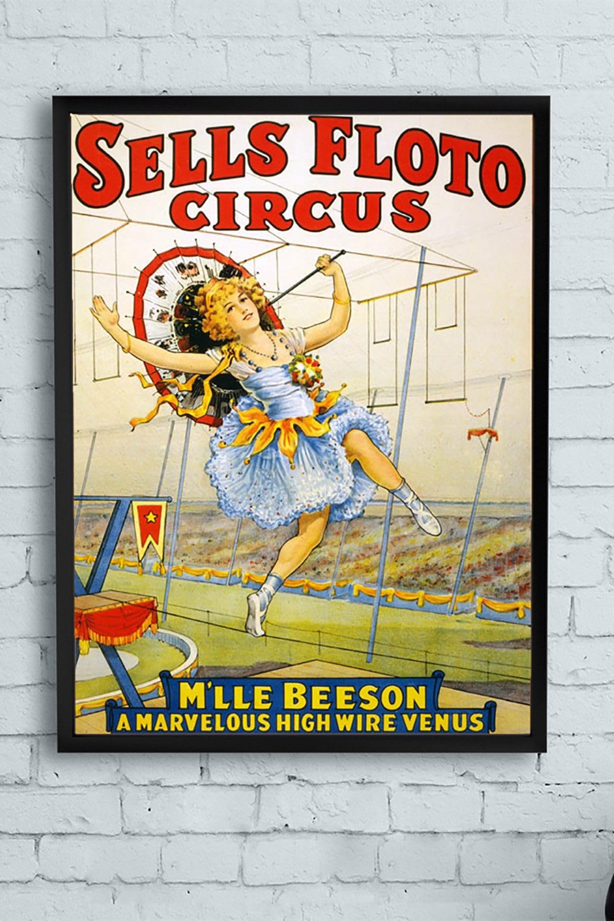 Postermanya (pster13218) Sells Floto Circus Vintage Çerçeveli Tablo (21x30cm)