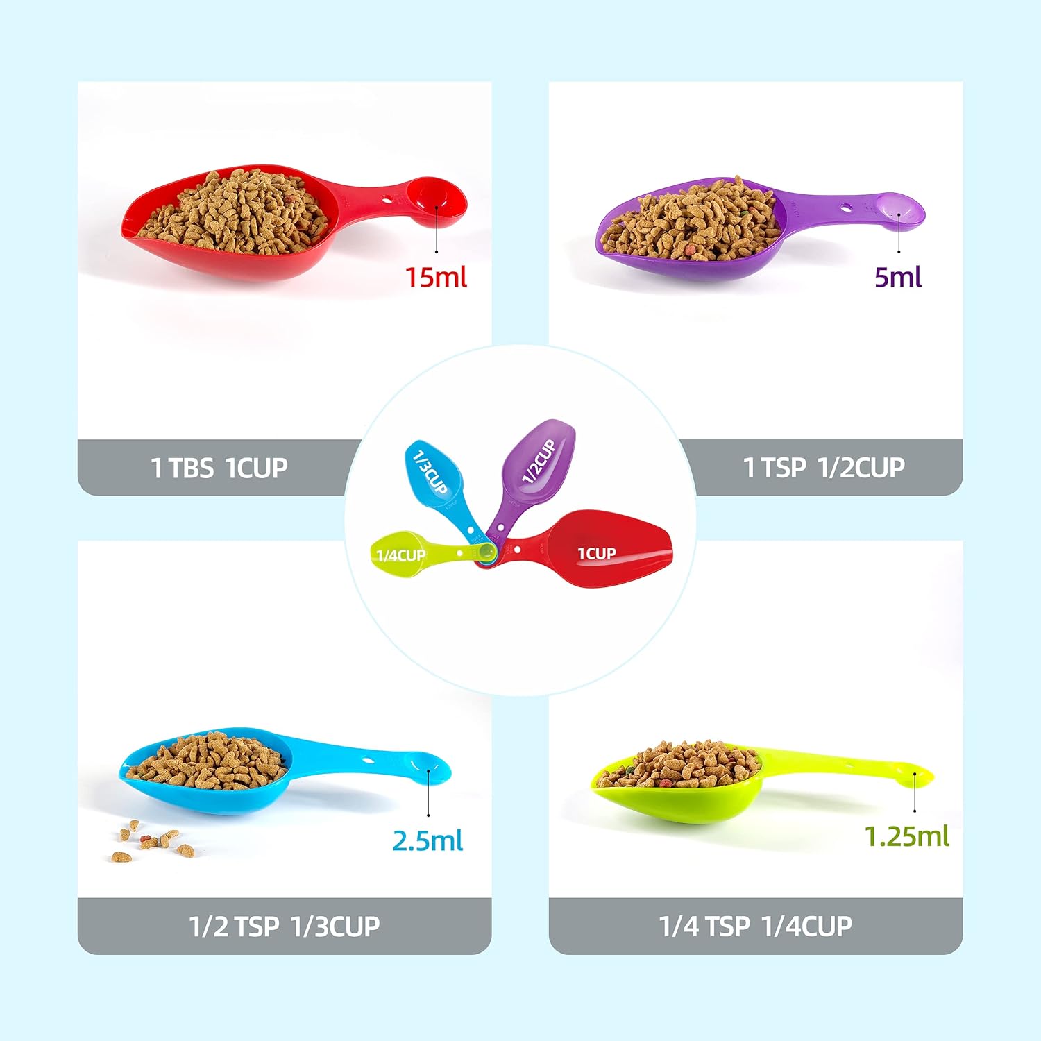 Vramy Airtight Pet Food Storage Containers,2 Pack (8.8LBS+5.5LBS) Food Container with Measuring Spoon & 4 Labels, for Dogs,Cats,Birds and Other Animals,BPA Free Plastic Food Storage Boxes : Pet Supplies