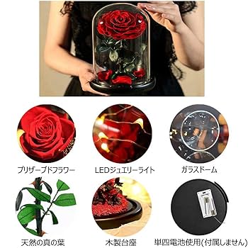Amazon｜プリザーブドフラワー バラ ブルー ローズ 薔薇 花