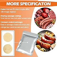 Vista 6 de HAIKISS Carcasa de salchicha de secado comestible, tripas naturales para salchichas caseras sabrosas, salchichas de desayuno, salchichas italianas