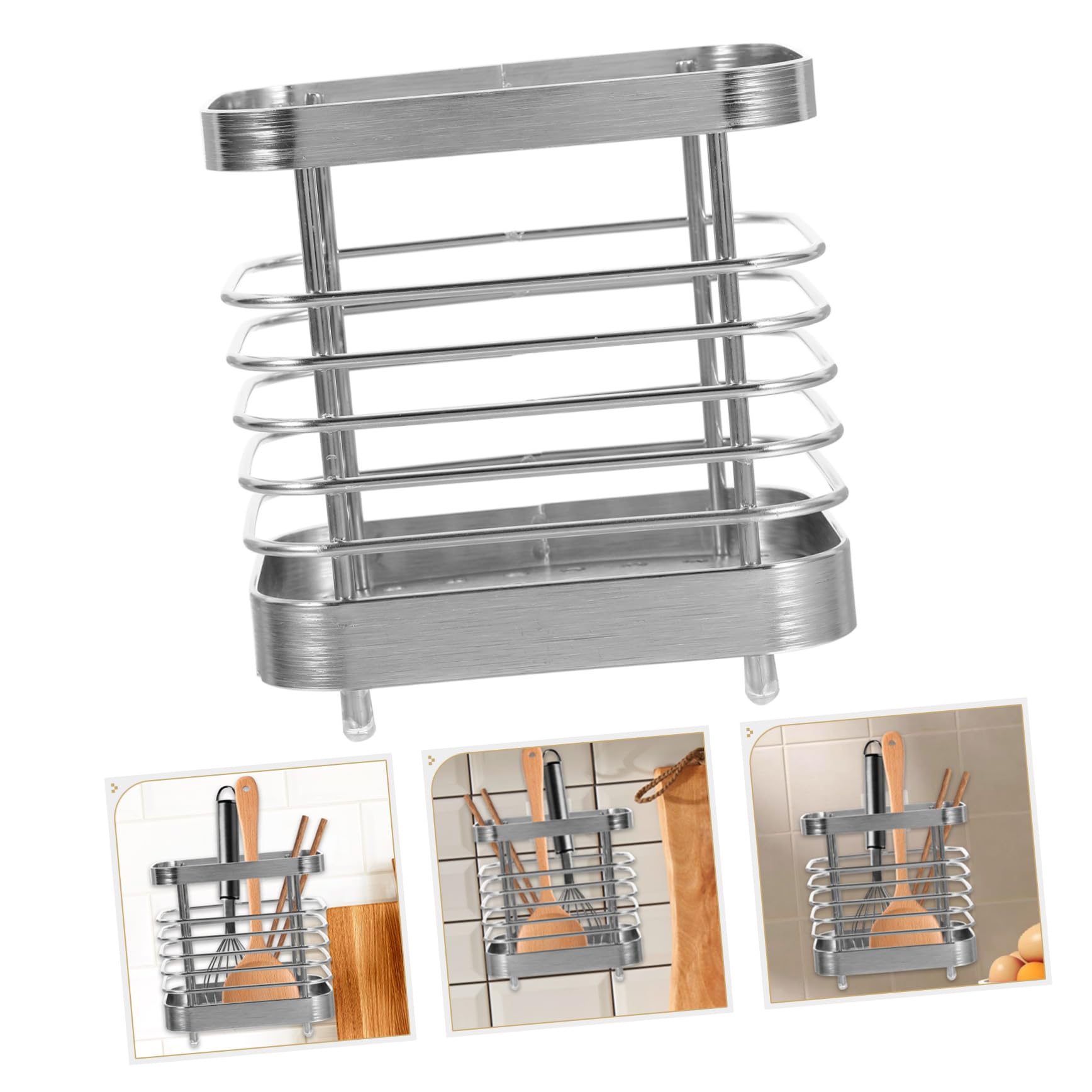 Garneck 5 Pz portaspazzolino in acciaio inossidabile toothbrush holder Portaspazzolino dentifricio bacchette portautensili per bancone cucina portaposate dei cartoni animati