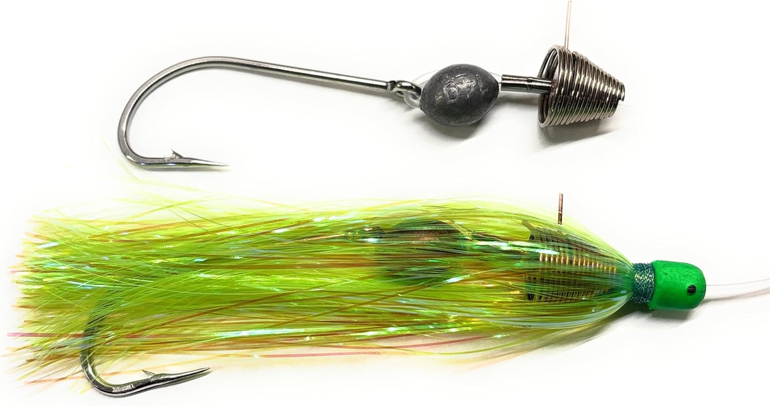 (5 Pack) Ballyhoo Rig Making Kit Bonus Chugger & Squid Skirt Included Saltwater Fishing Lures for Dolphin Mahi Tuna Wahoo Dorado and King Mackerel. Offshore Big Game Trolling Ballyhoo Fishing Rigs