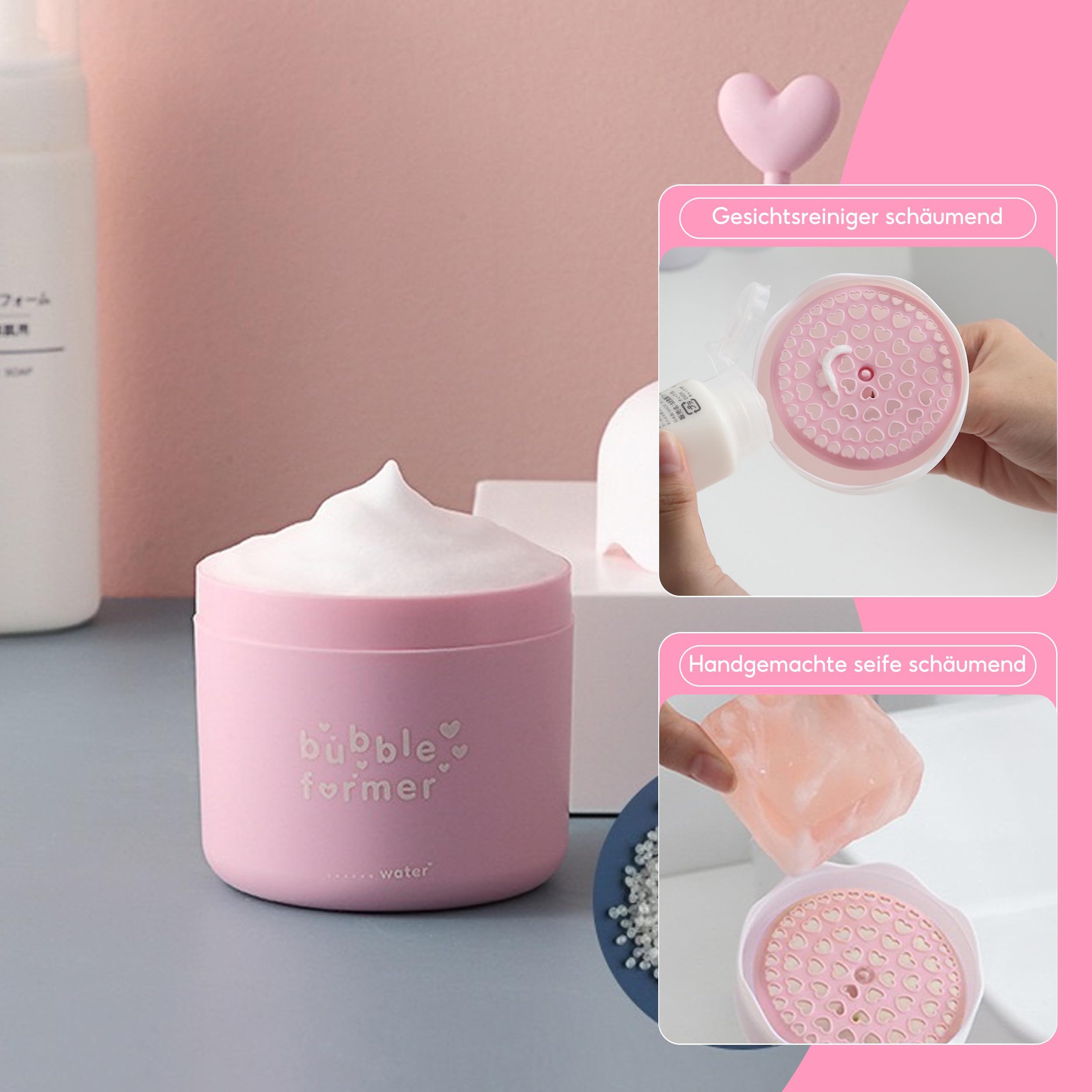 Tazza Schiumogena per Detergente Viso, Creatore di Schiuma, Schiumatore per Skincare da Viaggio, Dispenser di Schiuma per Detergente Viso per Lavaggio del Viso e Doccia