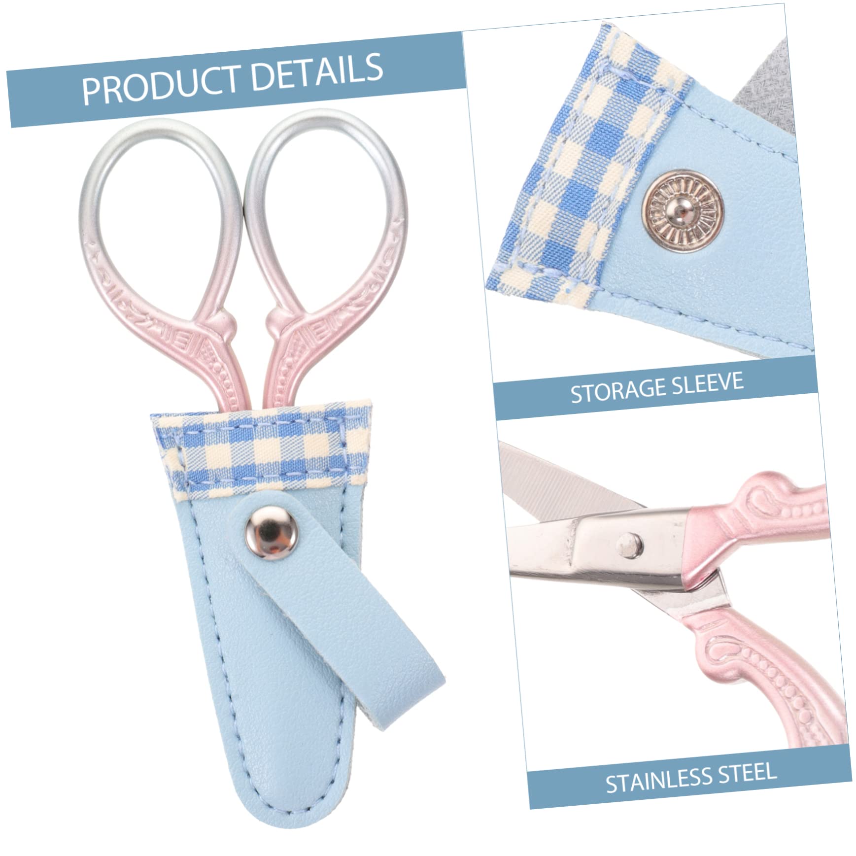 NUOBESTY 5 Ensembles ensemble de ciseaux bricolage outillage outils de bricolage v machines à coudre domestiques ciseaux multi-usages pour le e housse de protection en cuir
