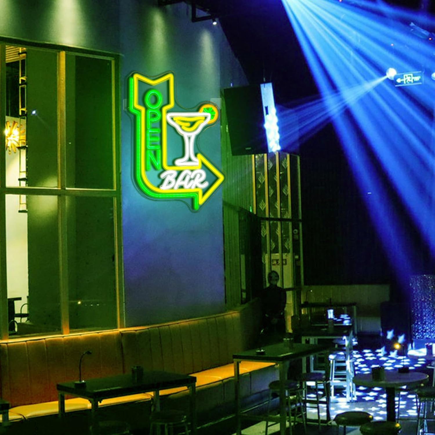 Bar Open Neon Sign for Business Dimmable Cocktail Neon Light Sign for Wall Decor Arrow Drinks Led Signs for Home Beer Bar Party Man Cave Pub Bistro Game Room Decor Gift 11.7" x 16.5" - Image 7