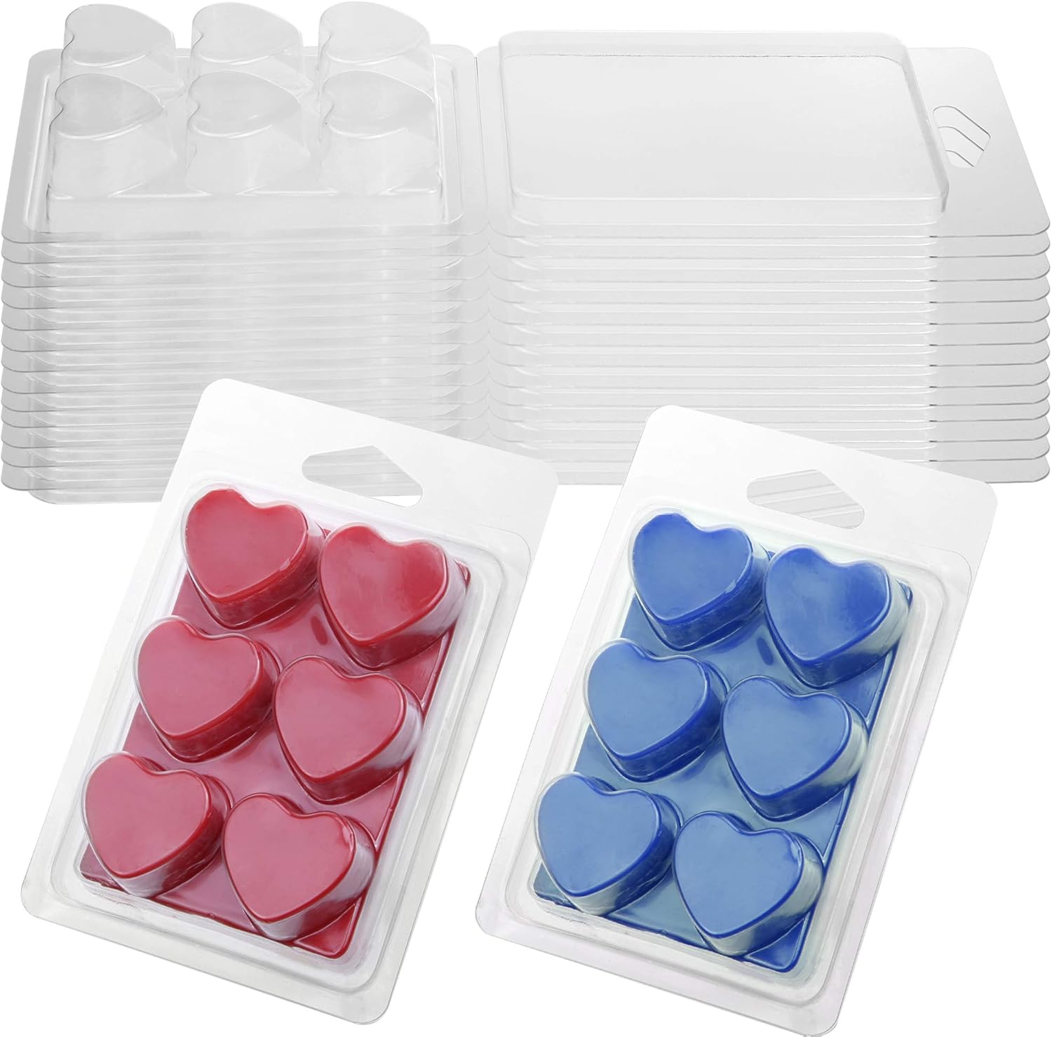 MILIVIXAY Wax Melt Containers6 Cavity Clear Empty Plastic