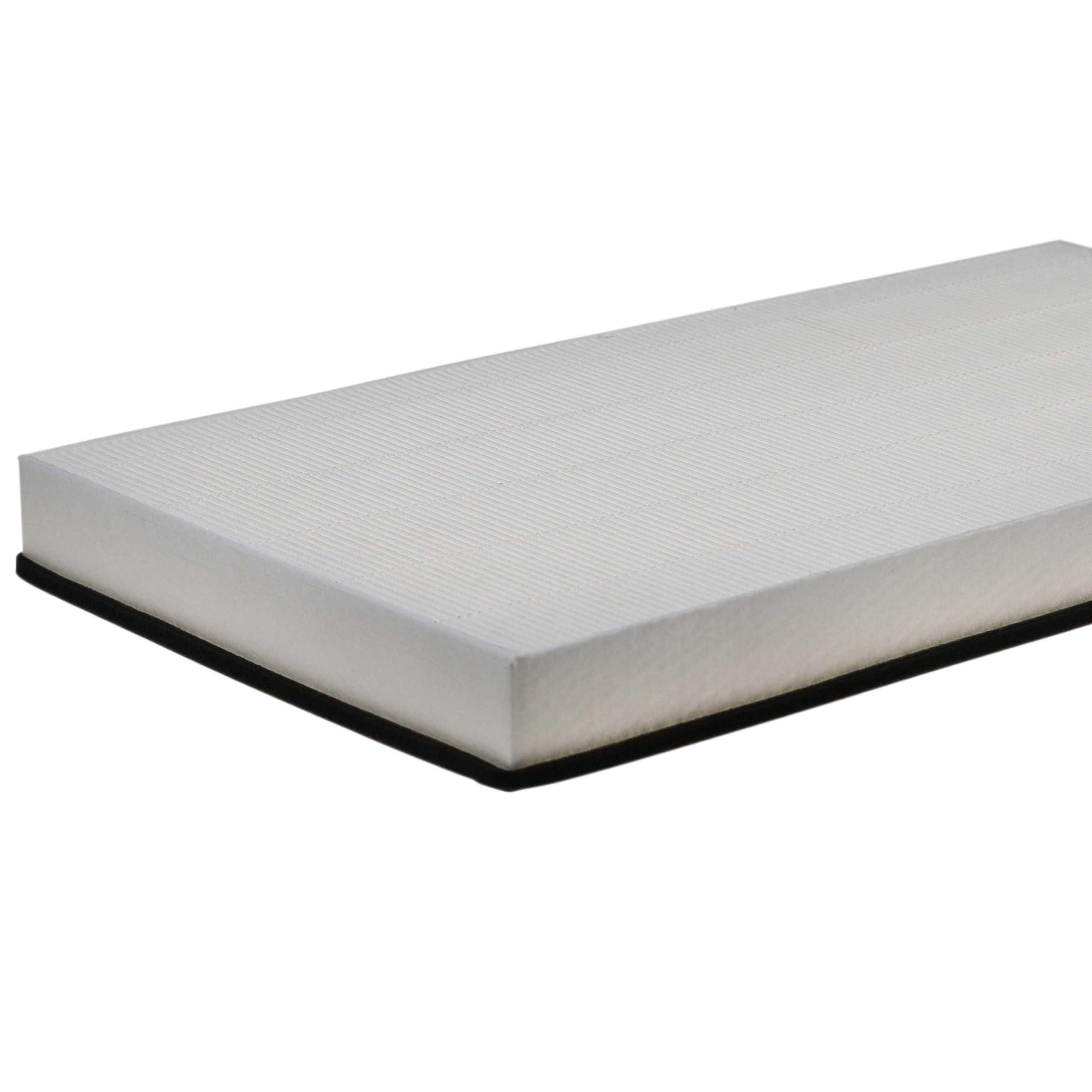 vhbw 4x Filtro polen compatible con Vallox ValloPlus 450 SE Sole, 500 SC unidad ventilación - Filtro aire F7, 45,3 x 22,5 x 5,2 cm negro blanco