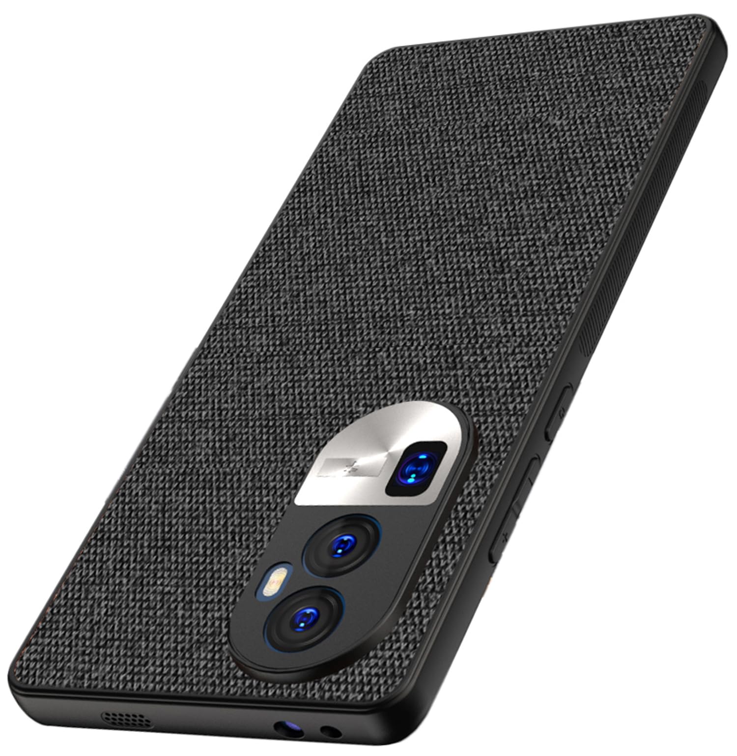 Kapa Soft Full Fabric Protective Back Case Cover for Oppo Reno 10 Pro Plus | Shockproof Slim Hard Anti Slip Back Case (Black) (B0CHMNB6VC) Amazon Price History, Amazon Price Tracker