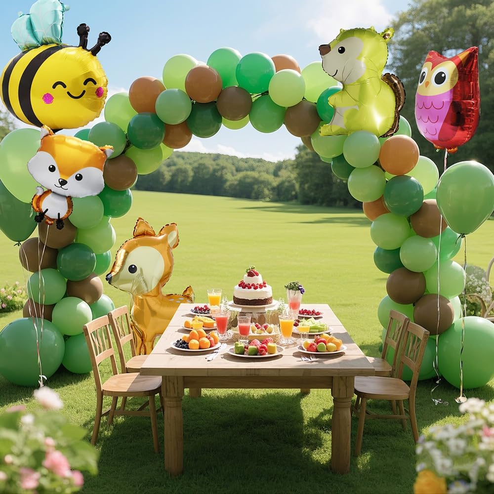 Wild Safari Zoo Jungle Animal Decoration For Birthday, 15 Pack Forest Wildlife Woodland Animals Balloons - Honey Bee Bunny Owl Tiger Zebra Horse Butterfly Fox Deer Spider Bat Cow Cat Hedgehog Squirrel - Image 4