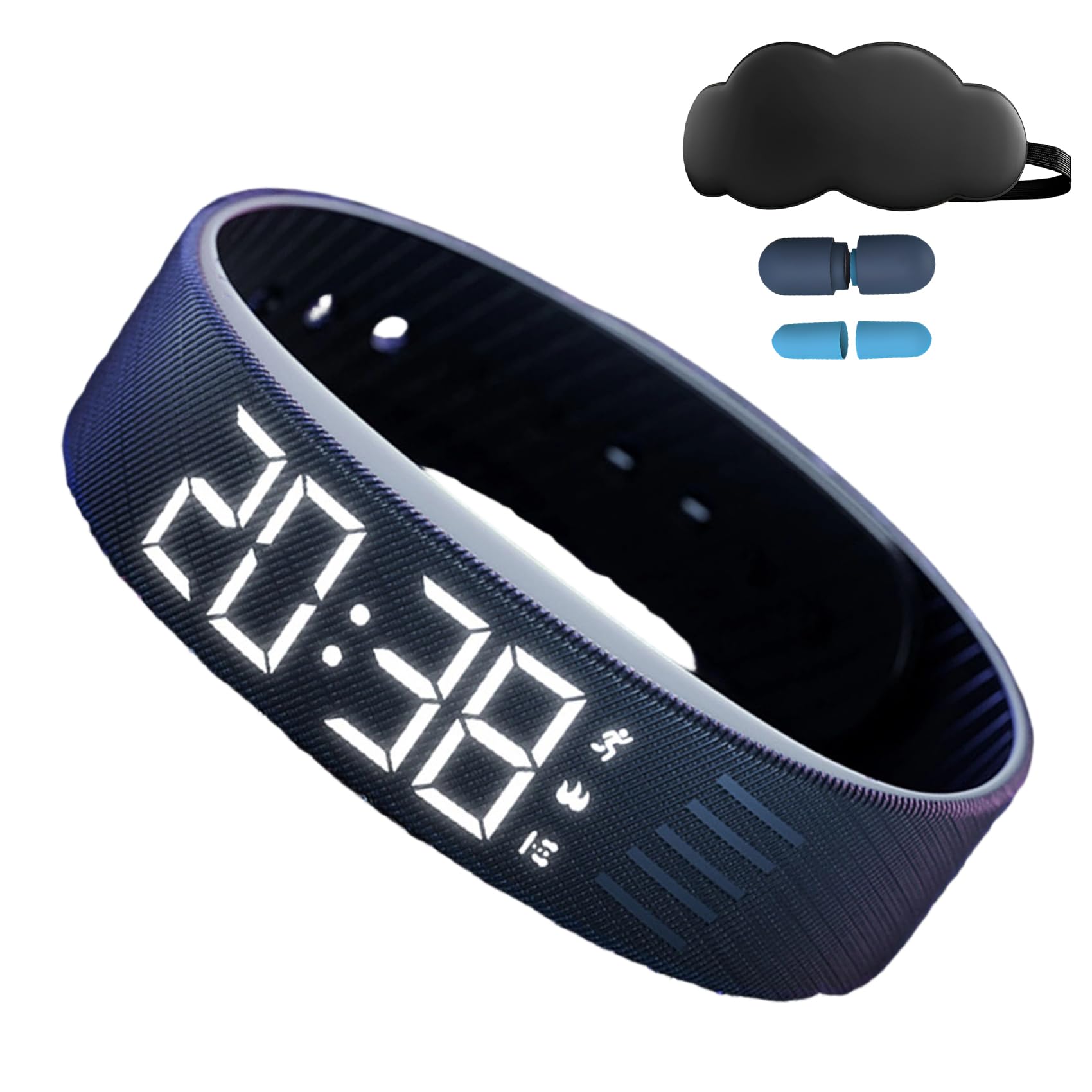 chenghuayu Onyx Vibration Alarm - 2026 New Silent Vibrating Wrist Watch, Wearable Alarm Clock, Sleep Wake Up Device, Rechargeable for Quiet Mornings, Couples, Students and Heavy Sleepers (Black)