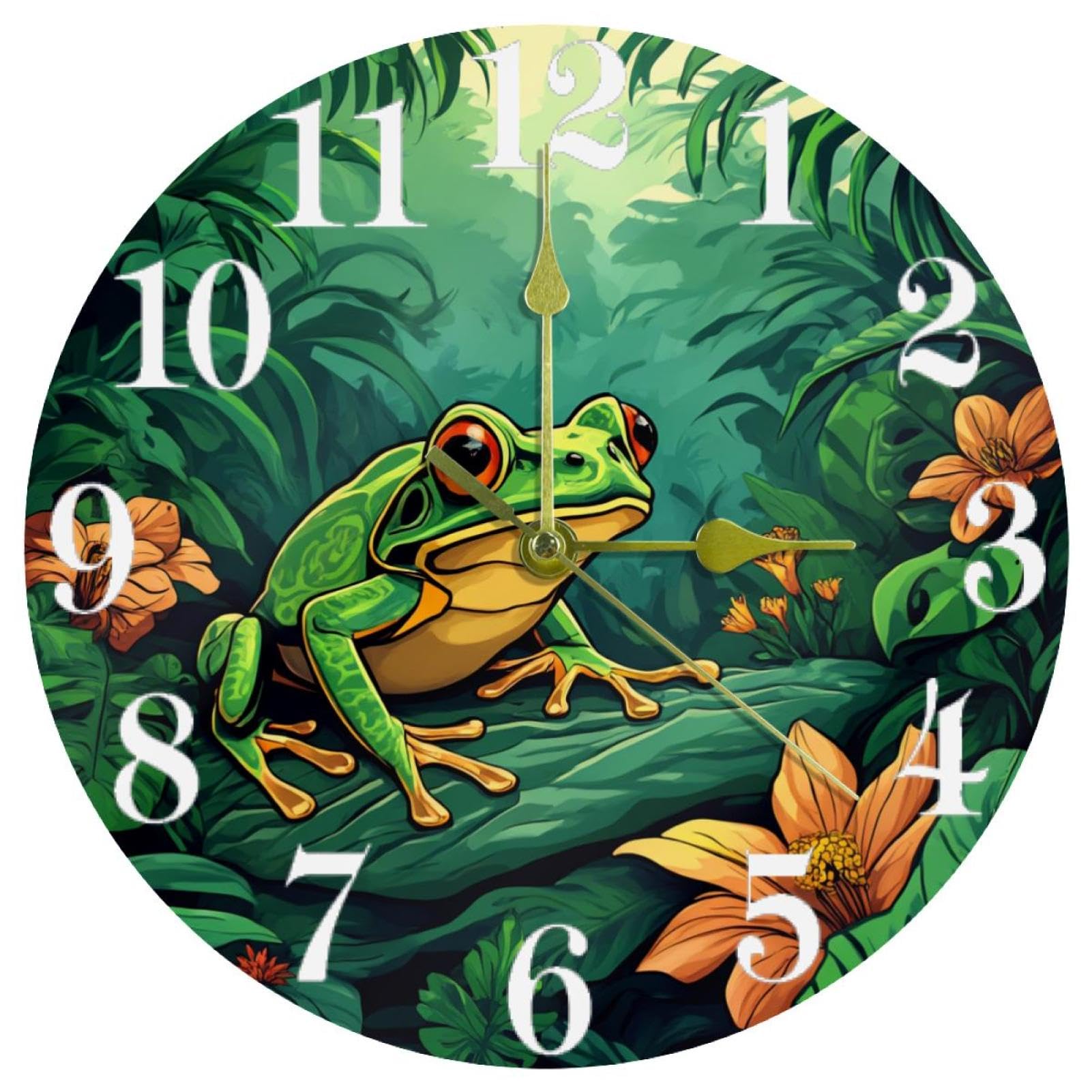 Horloge murale grenouille cadeau idéal école et enfants