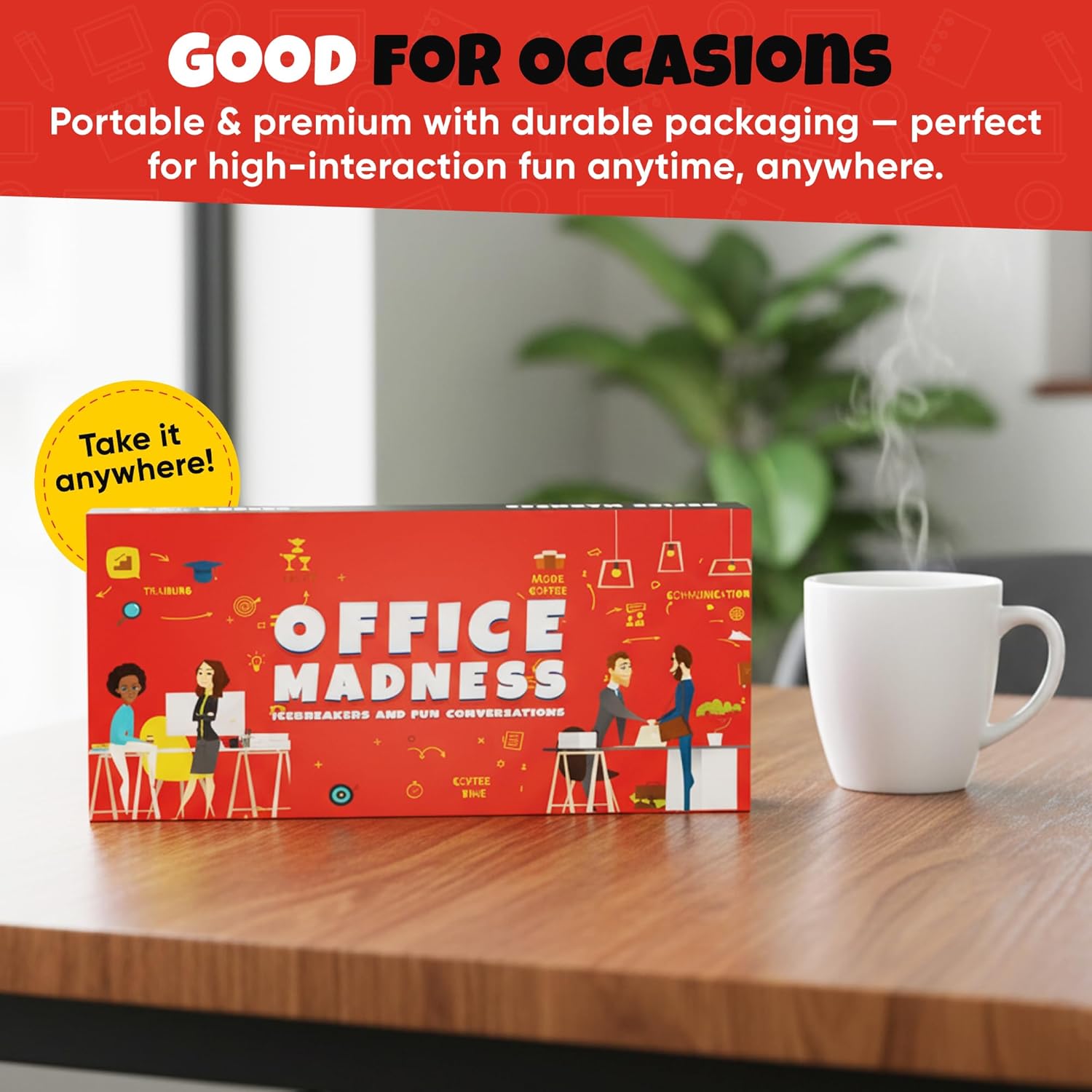 Team Building Card Game with 150 Icebreakers and Funny Questions | 3-in-1 Funny Office Game and Conversation Starter | Perfect for an Office Party or Corporate Retreat