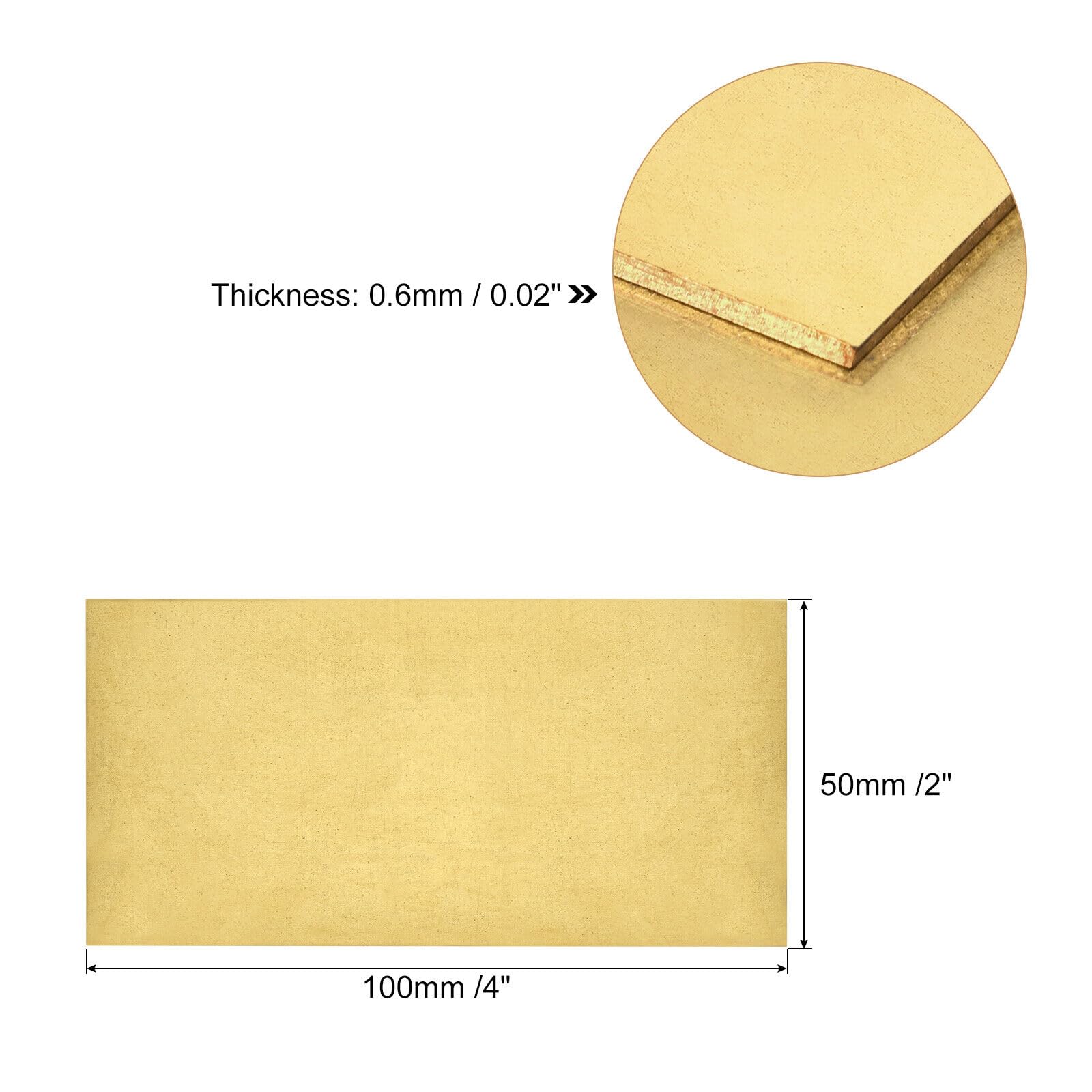 Tool Parts and Accessories Brass Sheet 2 X H62 Metal Sheets Plates 4