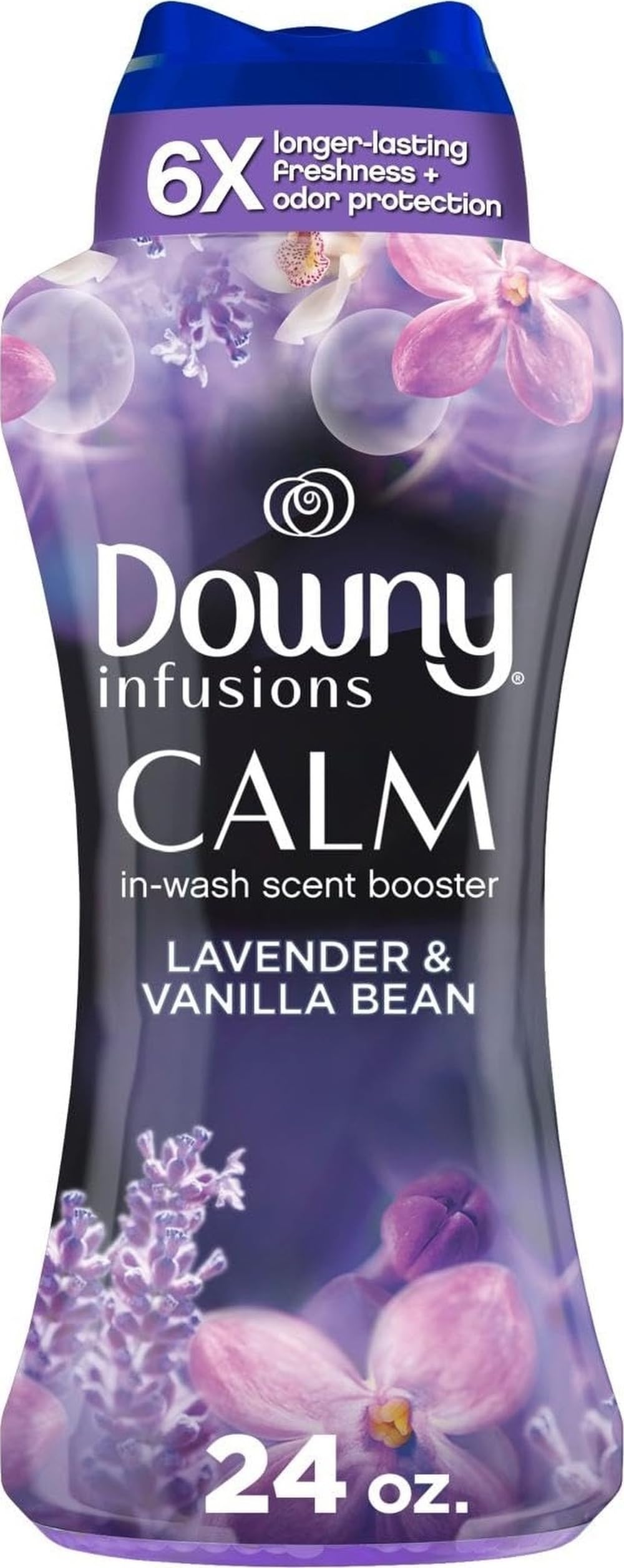 Downy Infusions In-Wash Wäsche Duft Booster Perlen, CALM, Beruhigende Lavendel und Vanilleschote, 24 oz