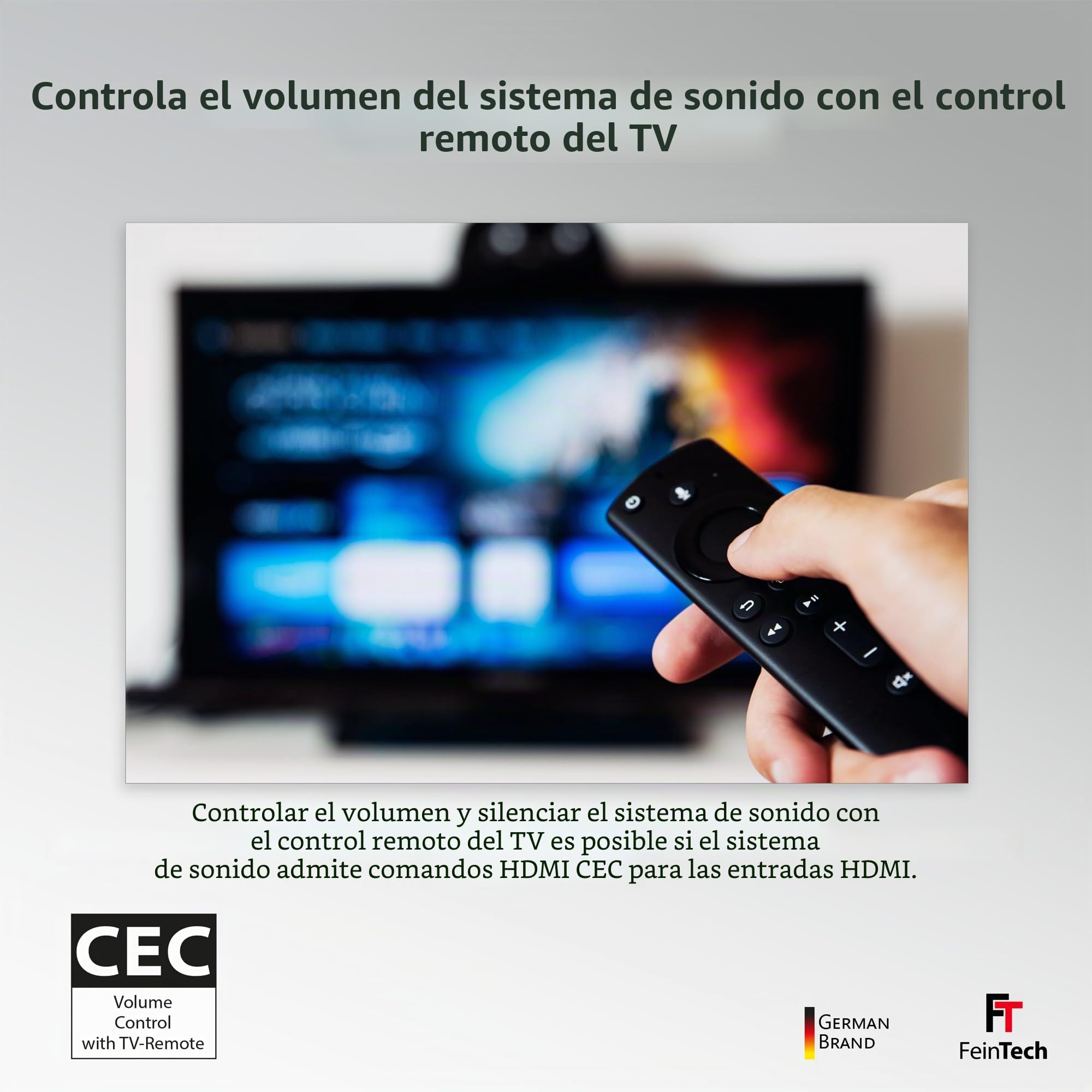 FeinTech AX110 HDMI 2.1 eARC Audio Extractor Convertidor para TV con HDMI-eARC