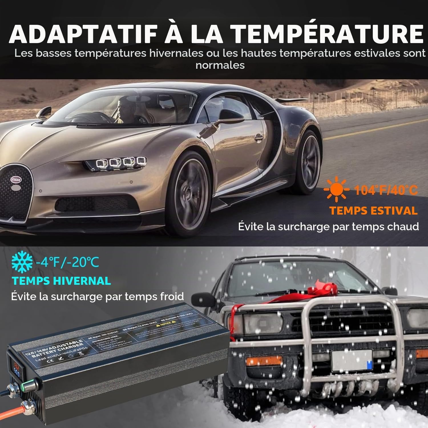 Chargeur LiFePO4 14,6 V 50 A - vues multiples du produit