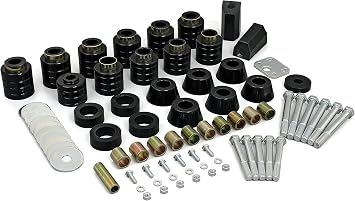 Daystar Body Lift Kit 1" Replaces Factory Mounts, Includes Hardware & Radiator Core Supports Compatible with/Replacement for 1987-1996 Jeep Wrangler YJ