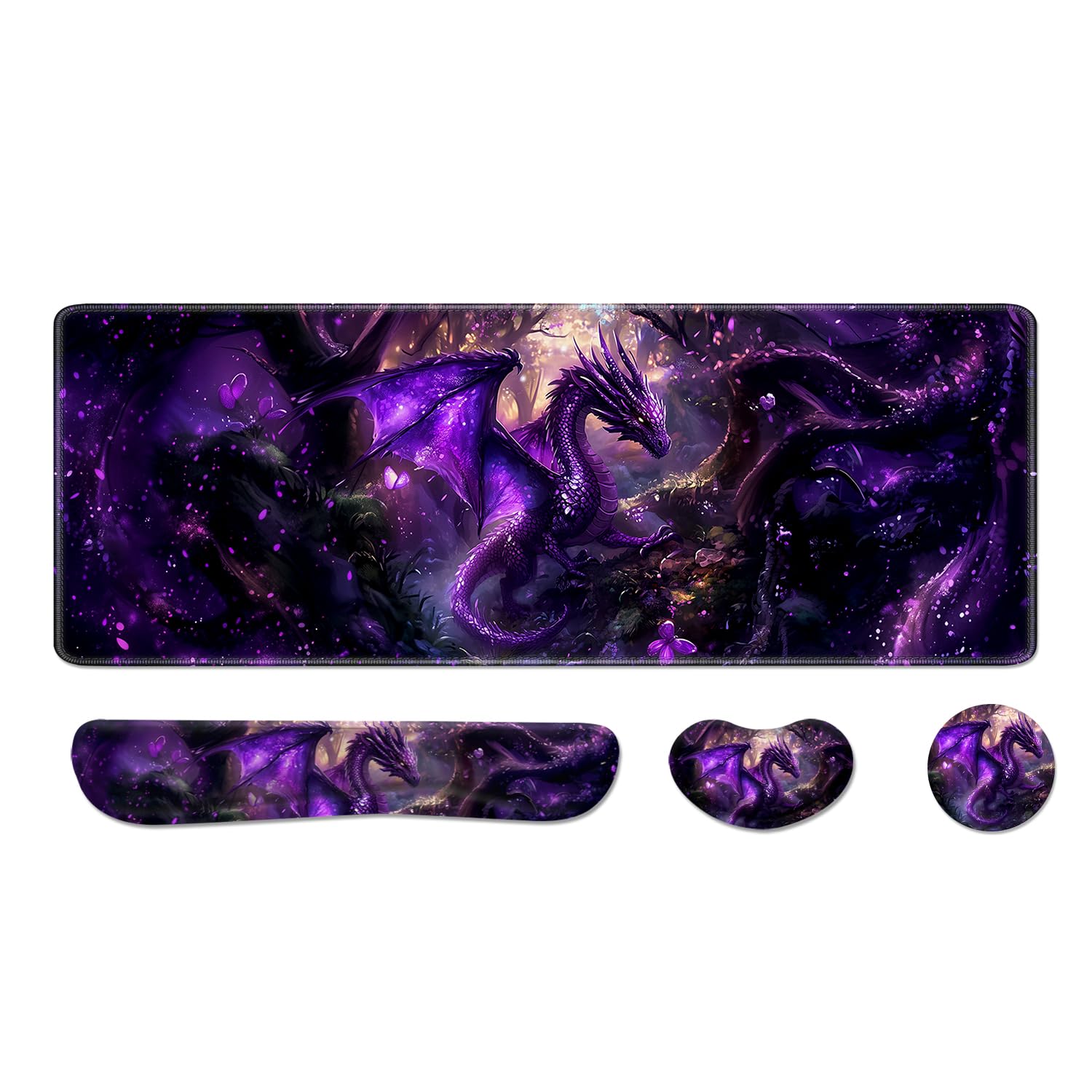 Desk Pad and Keyboard Wrist Rest Large Mouse Pad Keyboard Pad Mouse Wrist Support Non-Slip Desk Mat Protector