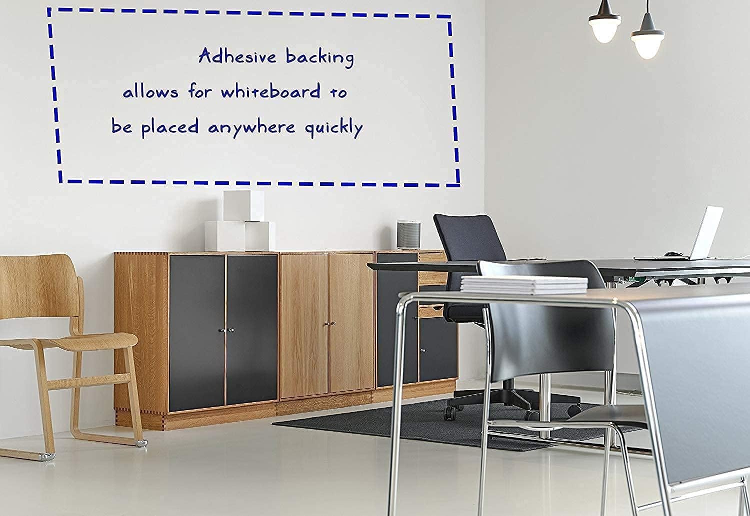 ShelfKing 2x2 Feet Whiteboard Sticker for Kids, Home, School & Office, Self-Adhesive Removable, Waterproof White Board Sticker Perfect for Writing & Drawing on Smooth Surface 4