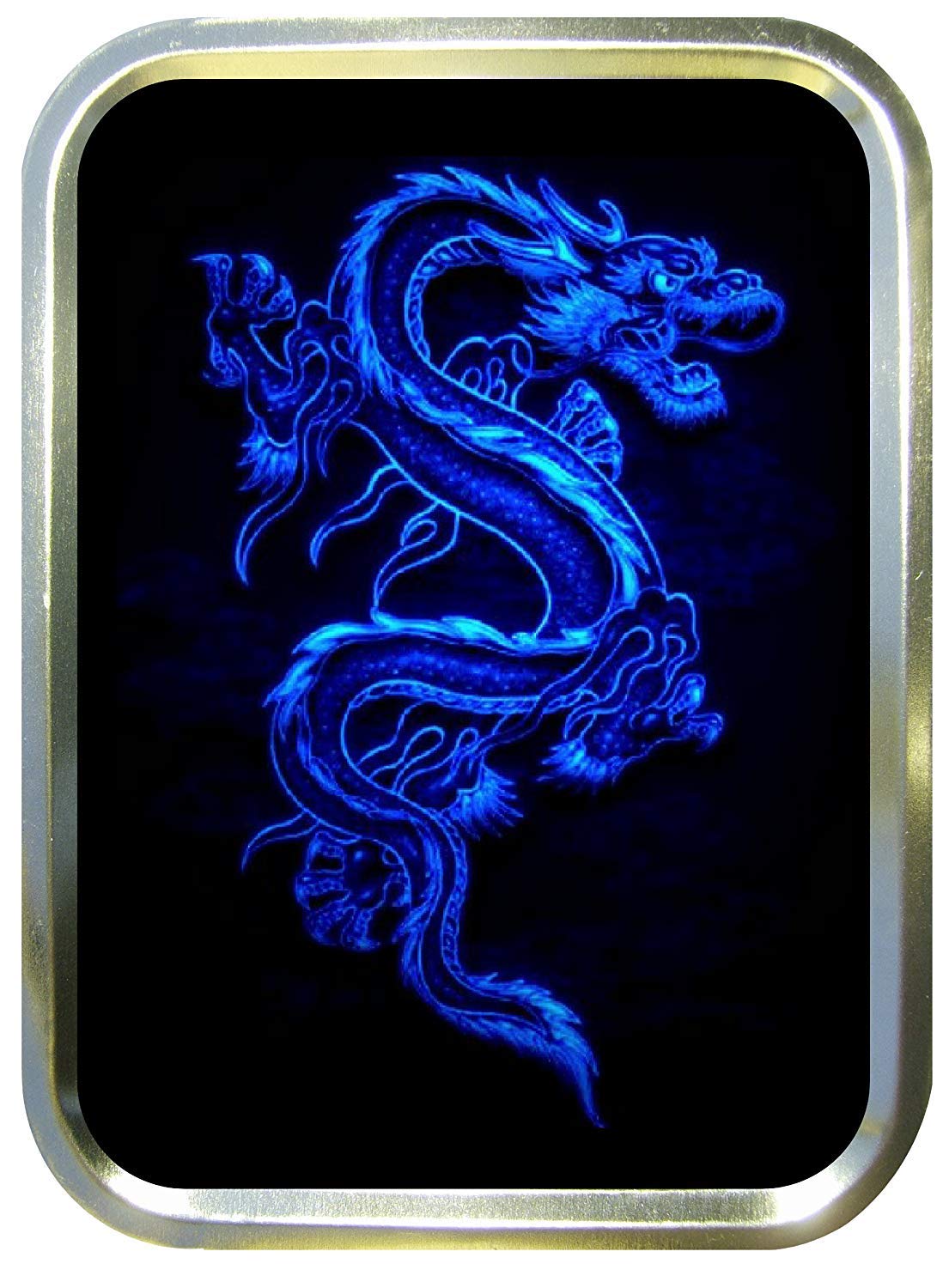 Teez Gold Blue Dragon 2Oz Tobacco Tin,Baccy Tin, Smoking Tin