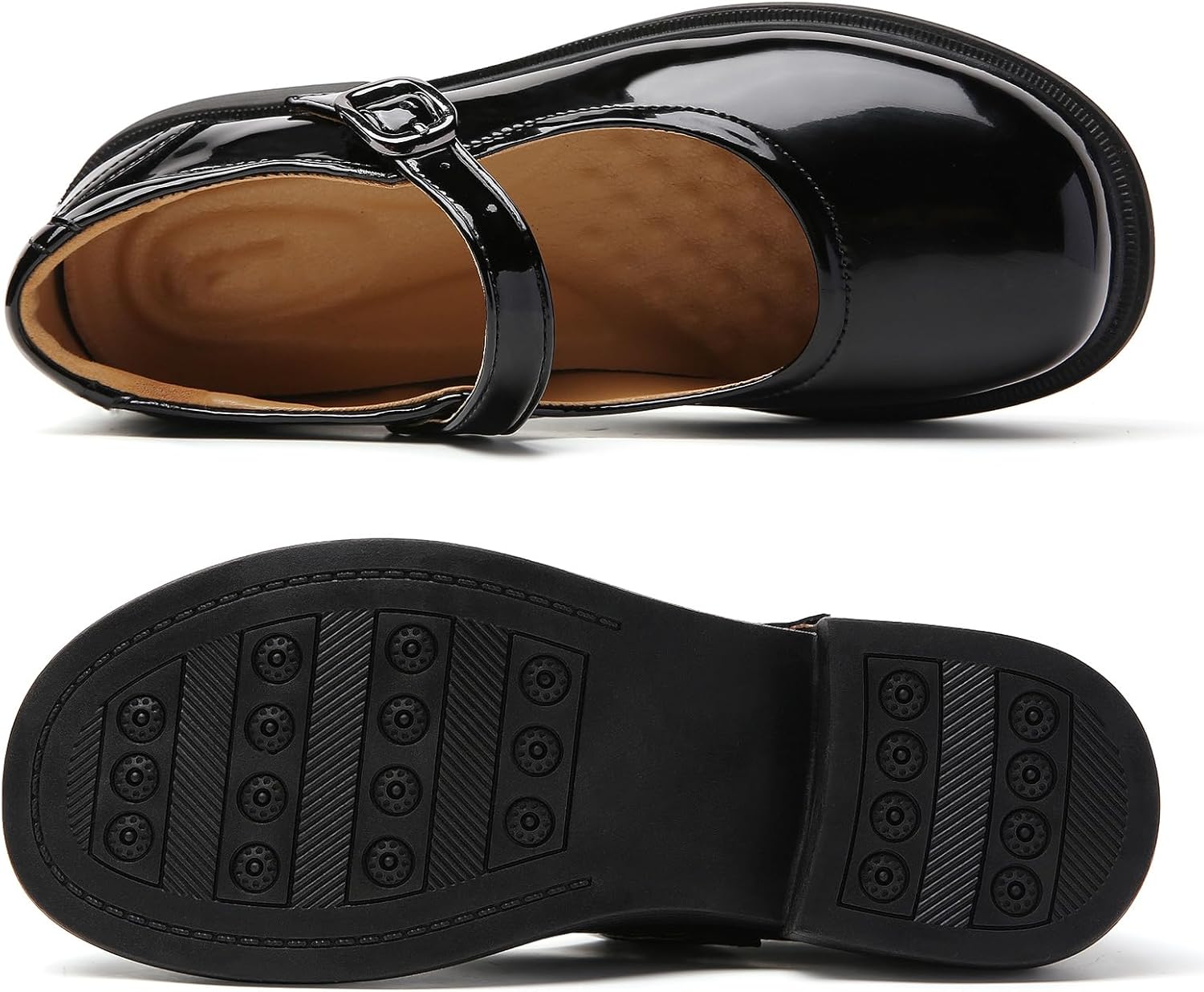 OKJ Mary Jane Shoes Women Flat Platform Mary Janes for Womens Comfortable Flats Dressy Casual School Cute Non Slip Work Shoes - Image 6