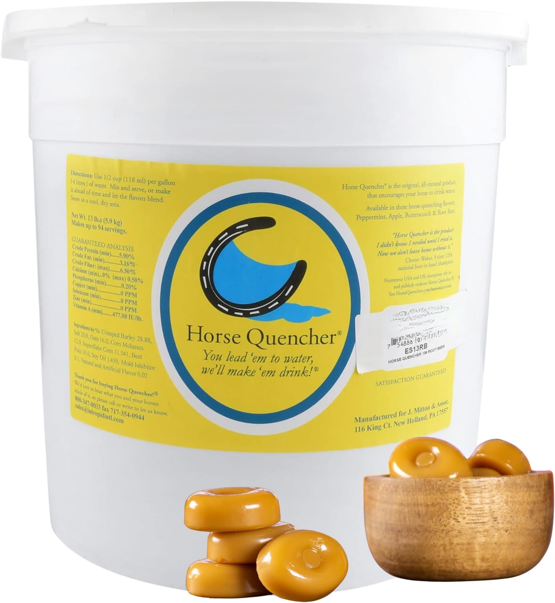 Horse Quencher Flavored Horse Hydration Supplement, Thirst Quencher for Horses, 13 lbs Pail, All-Natural Grains for Equestrians and Horse Owners, Aids in Preventing Health Issues
