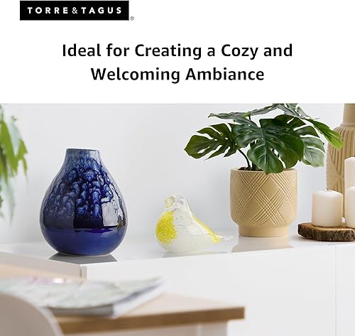 Miniatura 4 de Figuras de pájaros de vidrio sólido hechas a mano, peso de papel, decoración de pájaro blanco y amarillo, estatua de animal de vidrio para