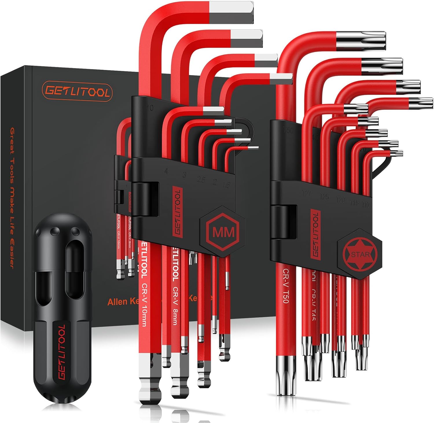 10-teiliger Inbusschlüssel Satz - 0,7mm Bis 6mm Für Möbel Und Fahrräder