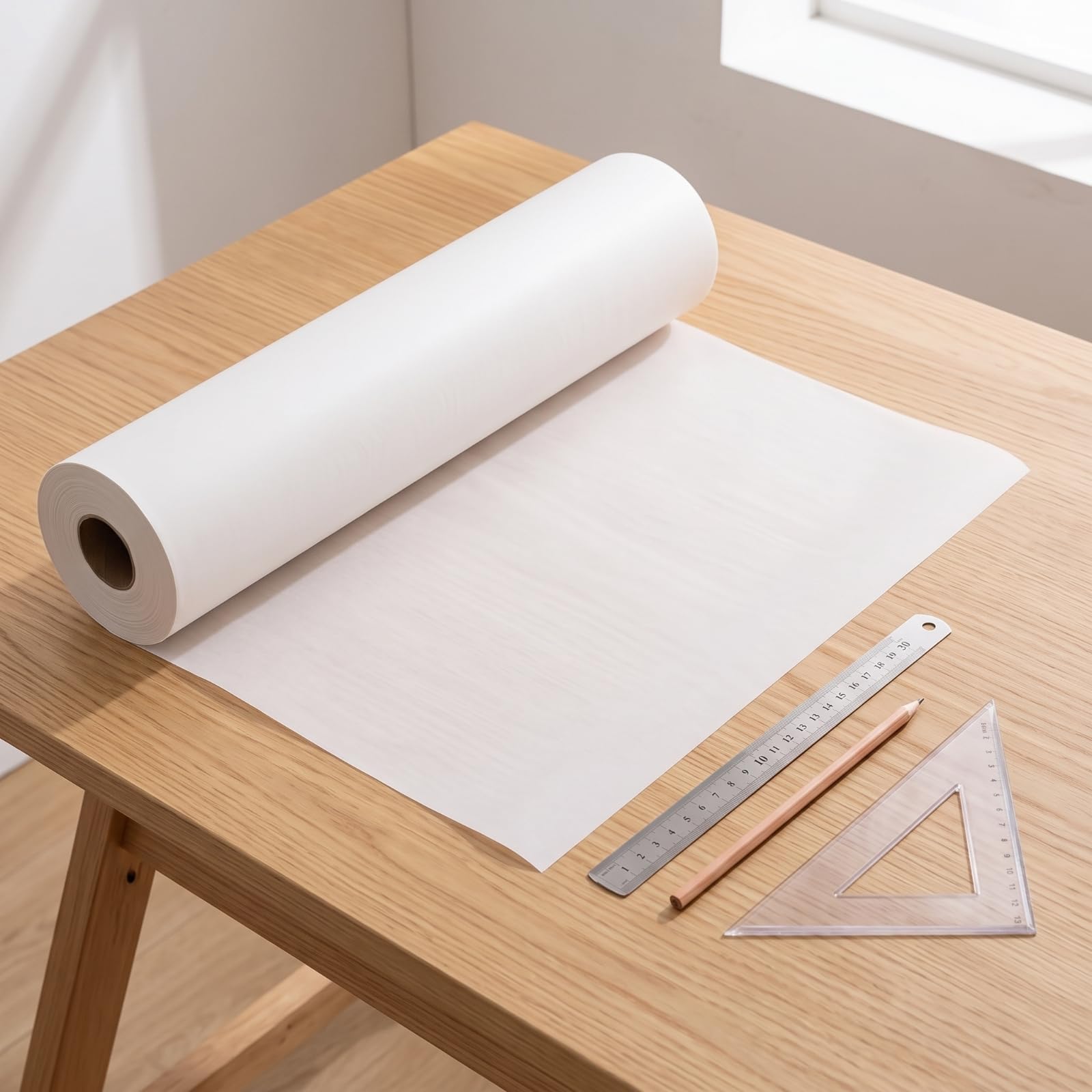 Gitohoni Rleau Papier Calque |, Décpable, Papier Calque Semi-Traparent, pr Drapage, Cturiers, 0.9 X 50 M