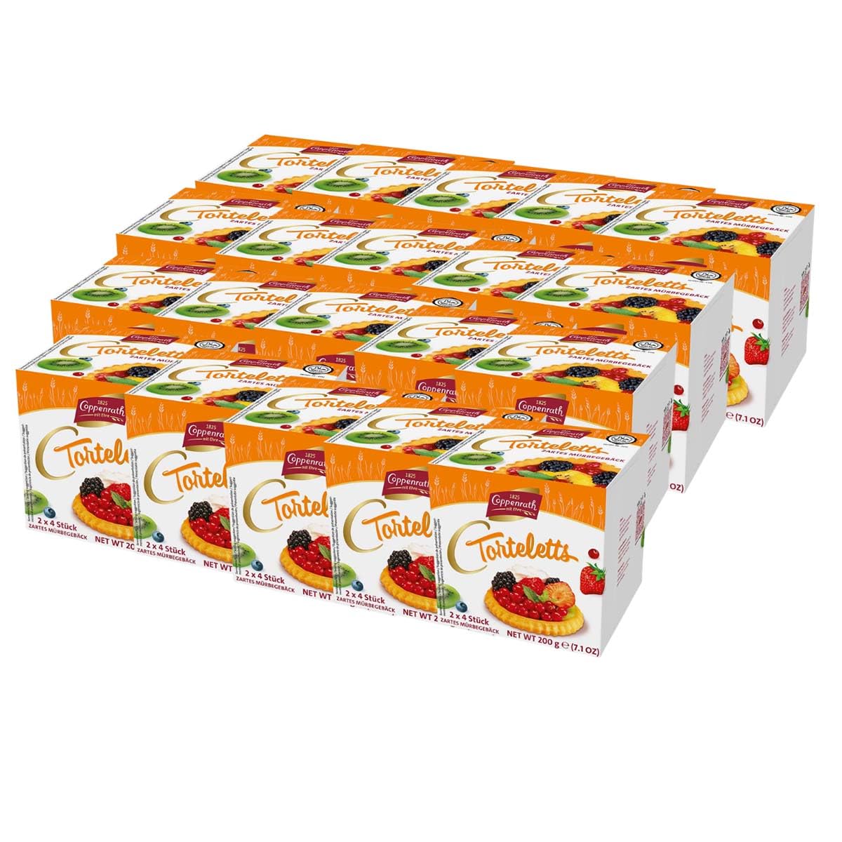 Coppenrath Torteletts zartes Mürbegebäck 20 × 200 g Mini Tortenböden knusprig für Desserts