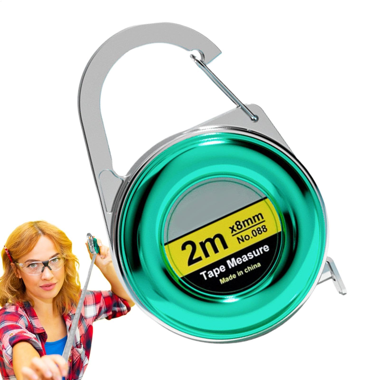 Cinta métrica,Cinta métrica corporal - Cinta métrica corporal Cinta métrica retráctil a medida,Cinta métrica para ropa, cinta métrica de bolsillo con hebilla para llave para viajes a