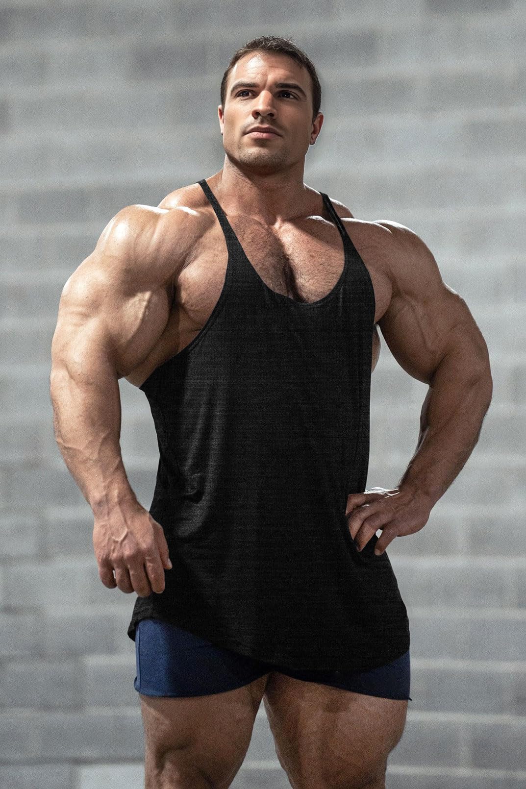 Lehmanlin Męski tank top na siłownię kulturystyka mięśnie fitness siłownia szybkoschnąca oddychająca sportowa koszulka tank top
