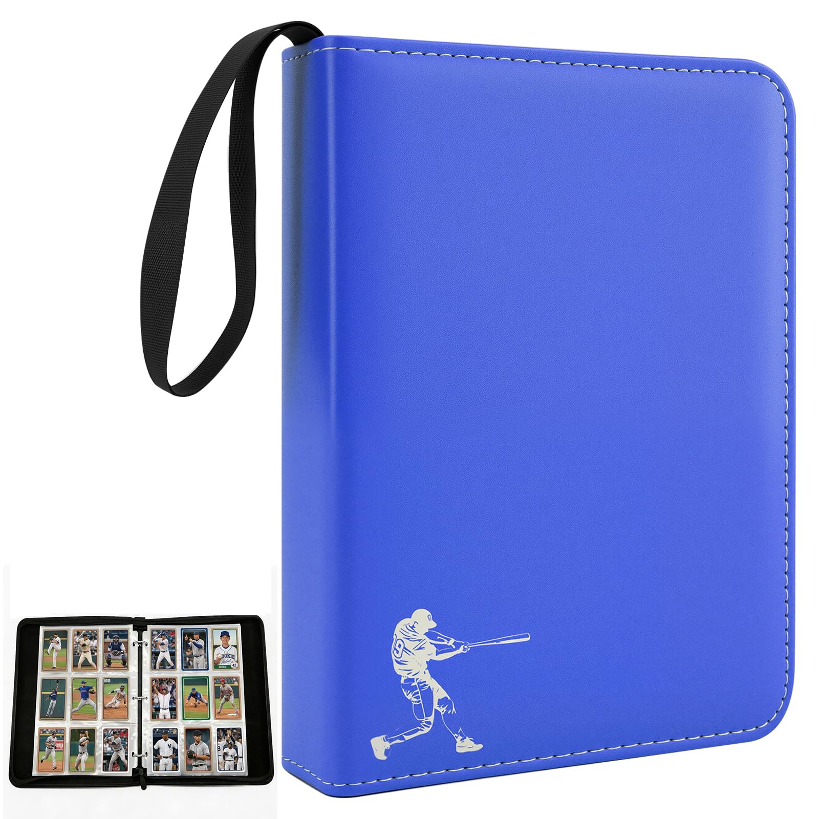 Raccoglitore per carte da baseball in pelle PU, 900/400 tasche, album con 50 maniche rimovibili, tasche su entrambi i lati, per collezionisti, ragazzi e ragazze, regalo per collezionisti, ragazzi e