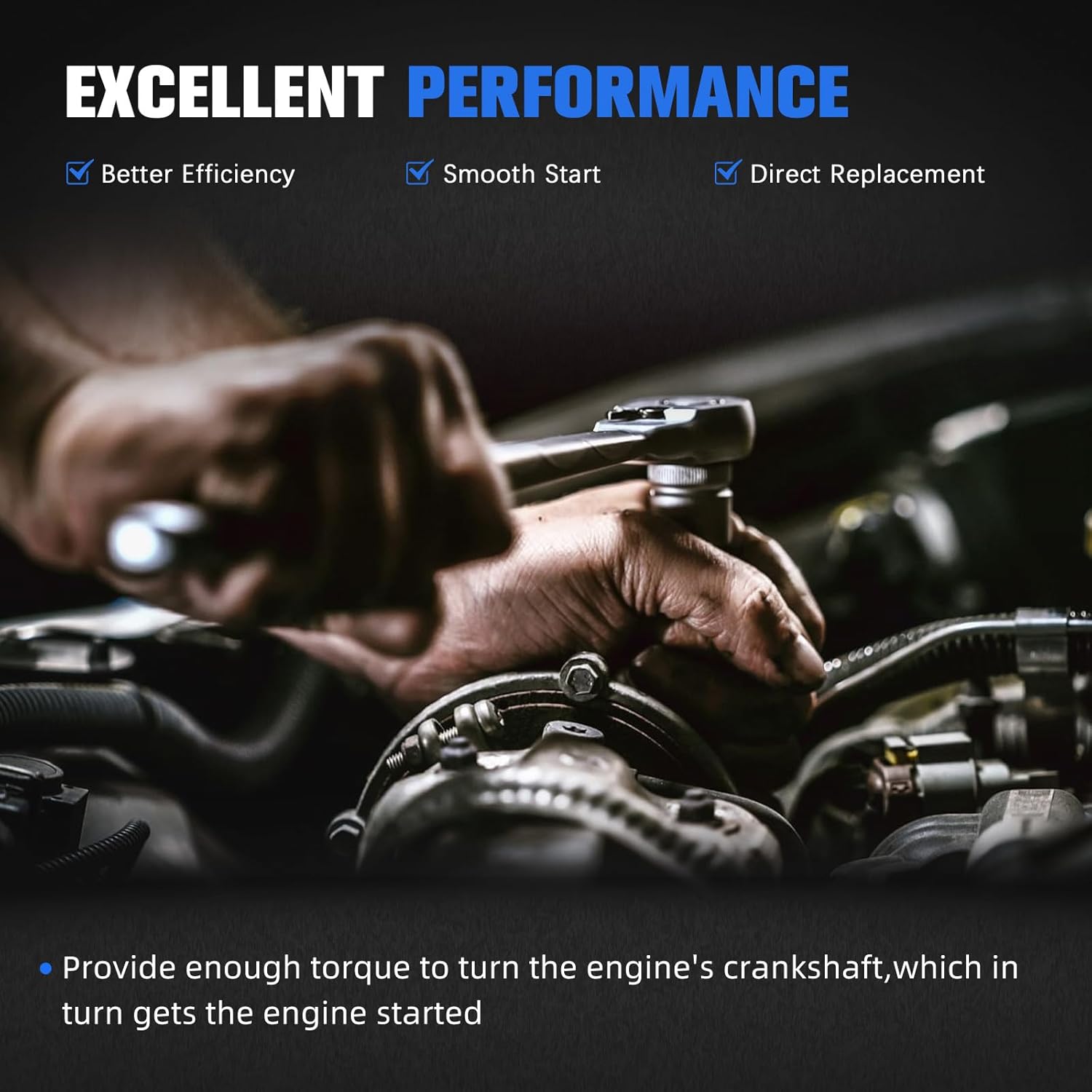 MIA11732 Starter 12V Compatible with 2012-2023 John Deere Gator XUV 590E 590i 590M 825E 825i 825M 835E 835R 835M,2015-2023 Kawasaki KAF820 Mule PROFX,9-Teeth Clockwise,Replacement 211630751