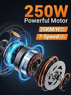 MilePort 1 Electric Bike for Adults with 36V 13AH Removable Battery, 20"*3.0" Fat Tire Folding Electric Bicycle with Top Speed ​​25KM/H &100KM Long Range, 250W Motor City Commuter Ebike