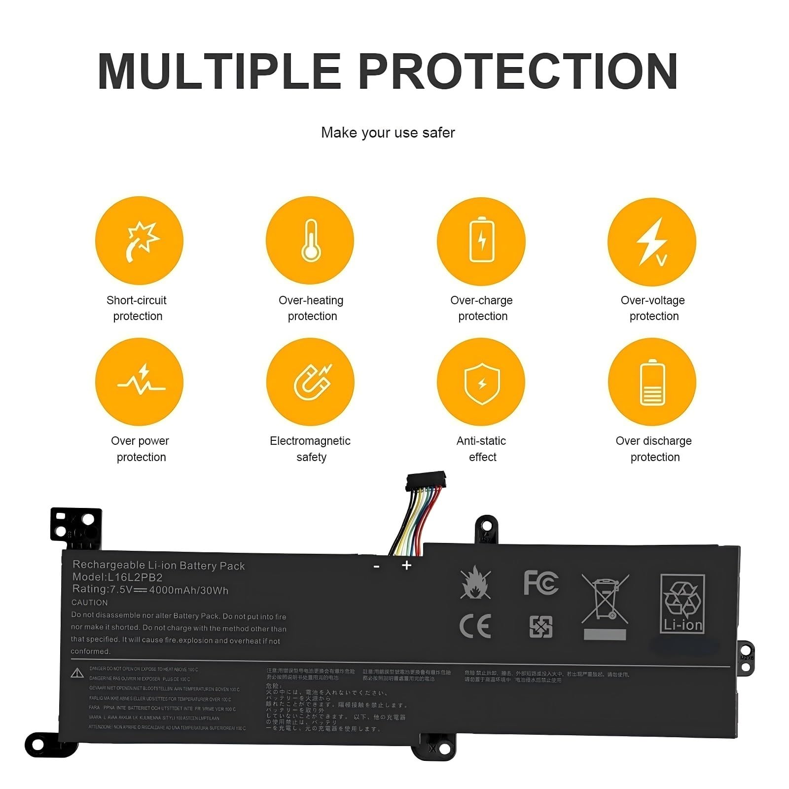 Batería for computadora portátil L16M2PB2 L16C2PB2 L17L2PF1, Compatible con Lenovo IdeaPad 330 320 S145 330-15IKB 330-15AST 320-17IKB S145-15AST S145-15IWL L16L2PB2.