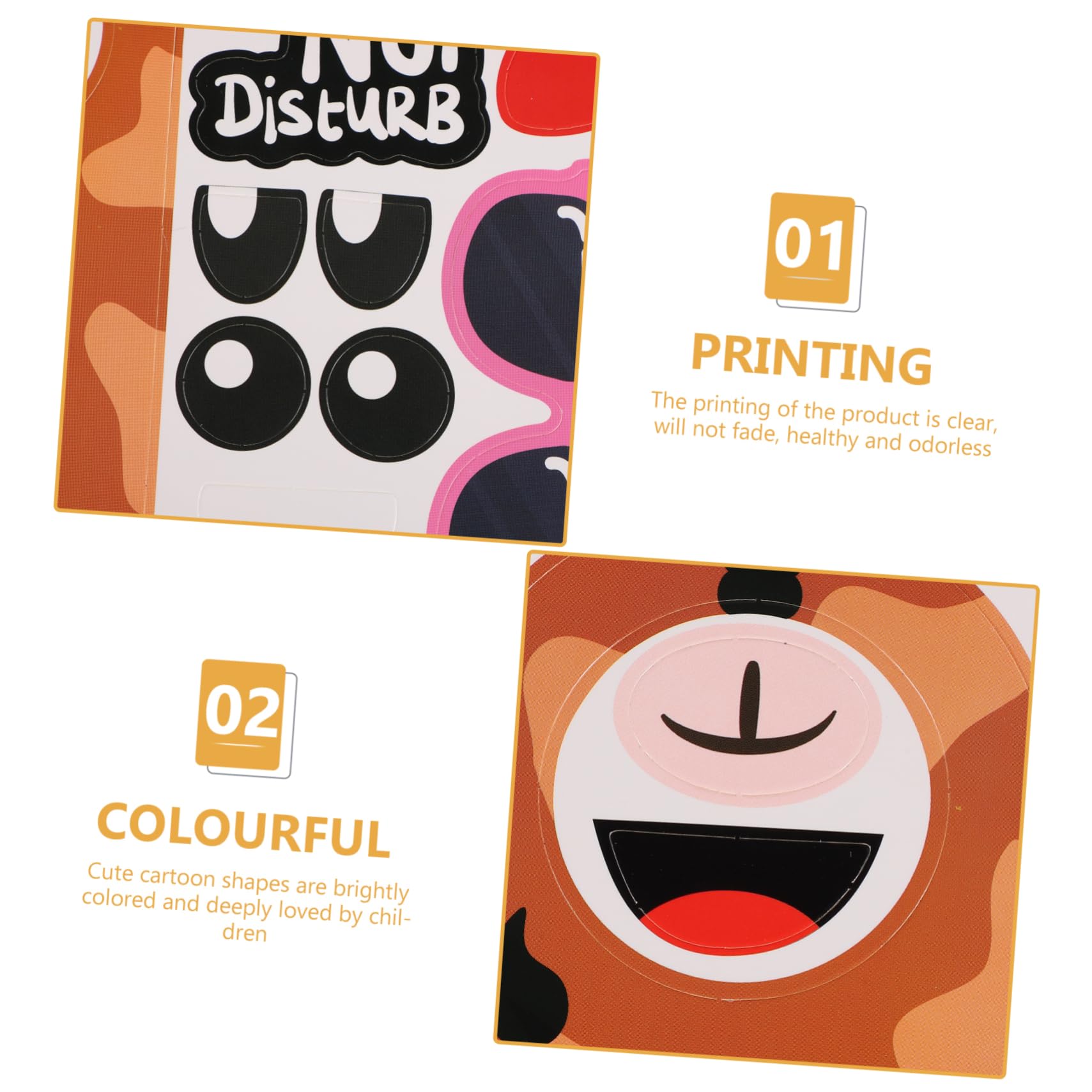 NOLITOY Lovely Door Signs Kit 2pcs Children's Door Knob Decor Diy Animal Designs