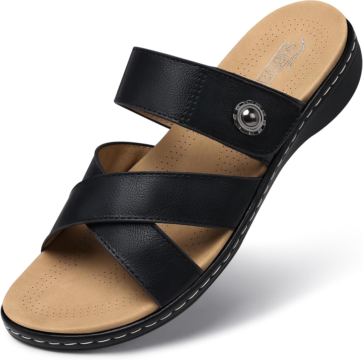 SHIBEVER Women Slides - Arch Support