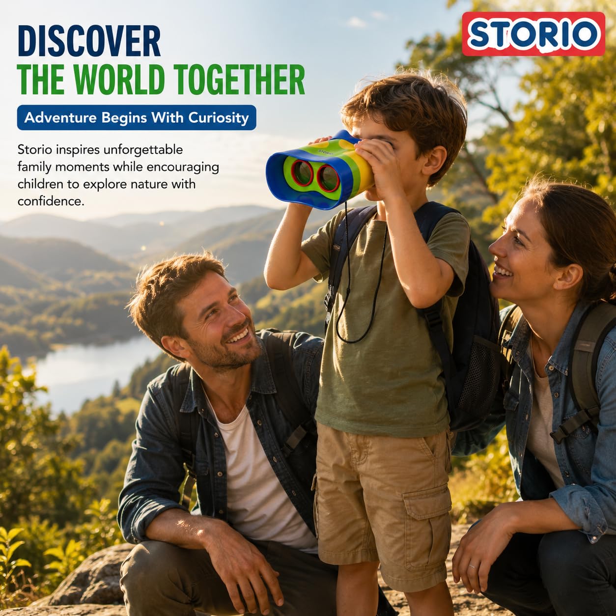 Storio Binoculars for Toddlers & Kids | Educational Outdoor Exploration Toy for Boys & Girls Age 3+ | Safe, Lightweight & Shockproof Binoculars | Perfect Easter Basket Gift or Birthday Present