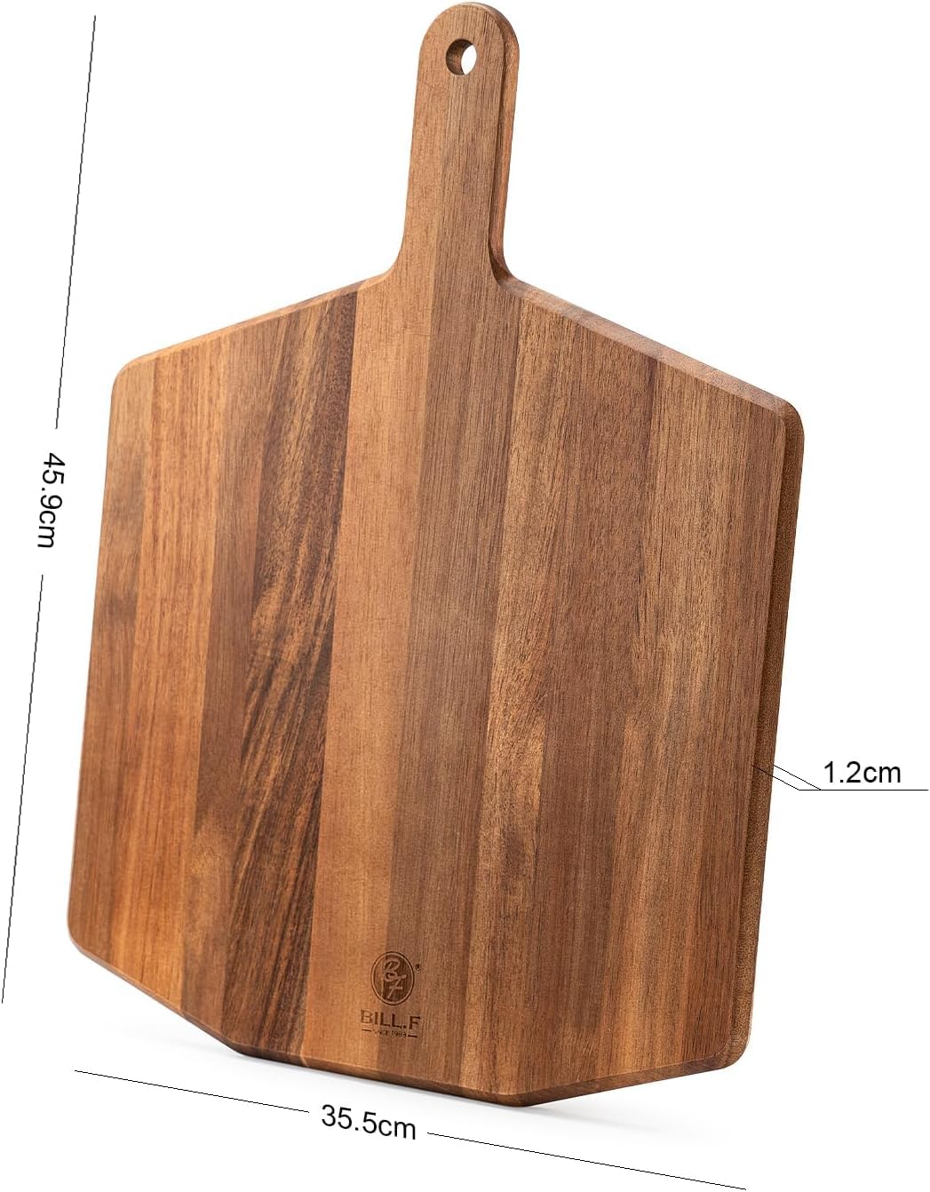 Pizza Peel 14 Inch, Acacia Wood Pizza Peel Pizza Paddle for Large Wood Pizza Board For Serving, Wood Pizza Cutting Board for Cheese Bread Fruit Vegetable