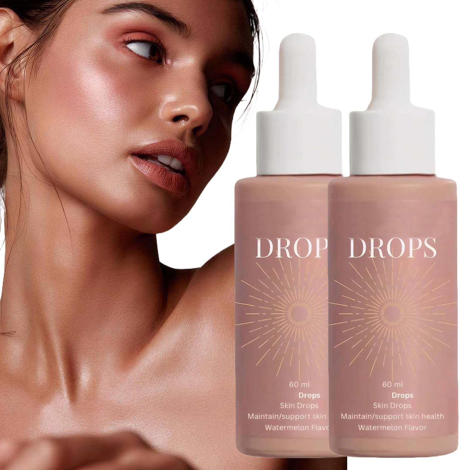 Liameph 2 PCS Sunless Tanning Drops,Drops to Naturally Boost Melanin,Natural Tanning Dro-ps,Nourishing Tan Dr-ops,Enhance Natural Skin Tone,Protect from Sun Damage