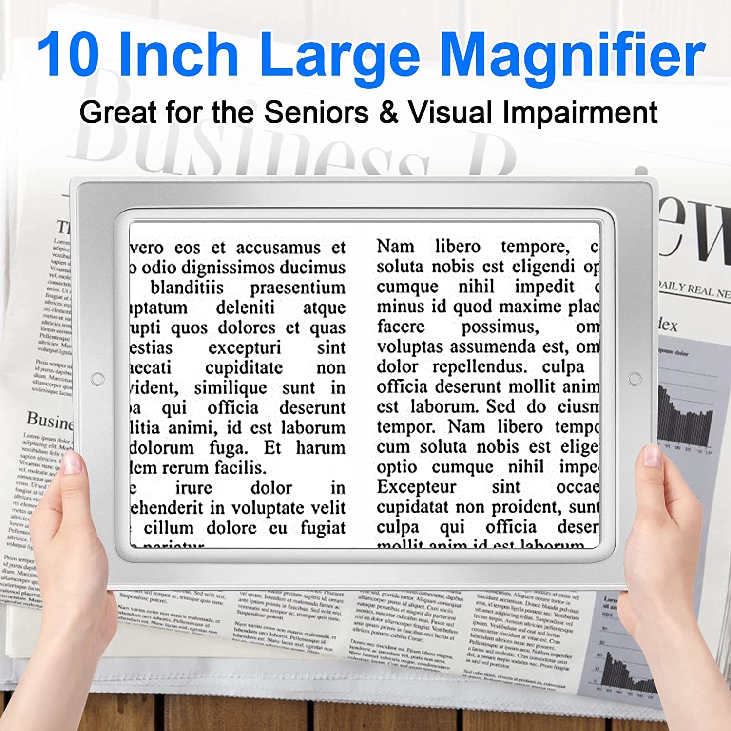 Magnifying Glass with Light for Books with 4X Large Lens and 50 LED Lights - Image 3