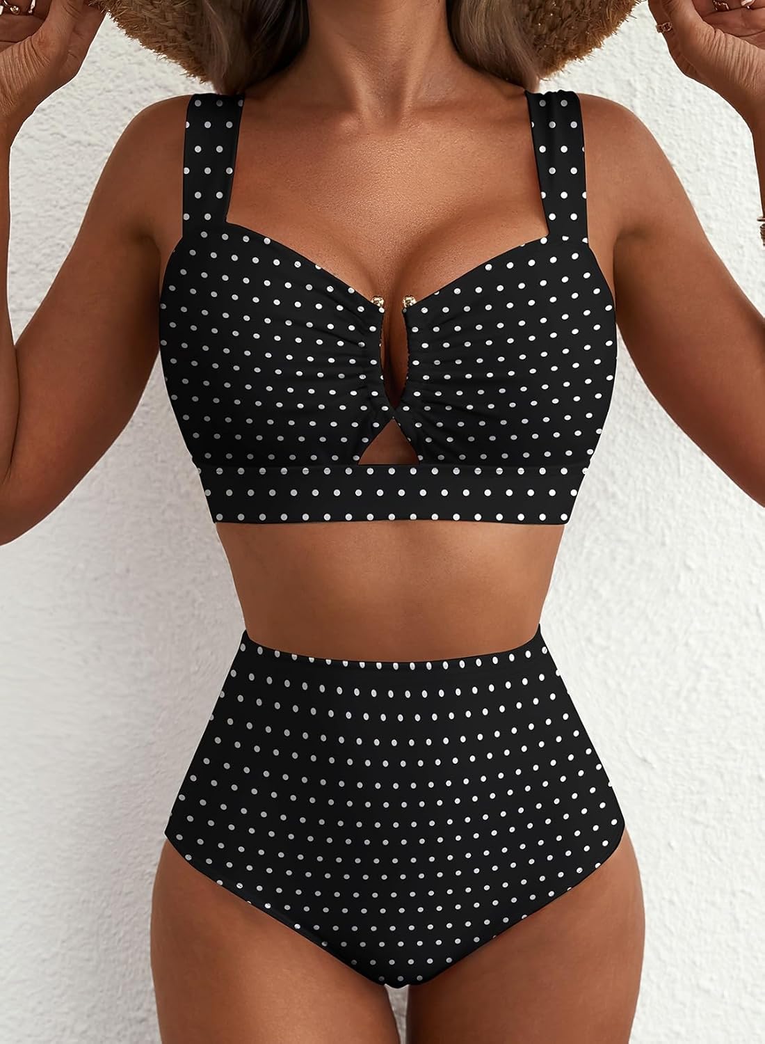 Herseas Women's 2 Piece U Wire Cutout Bikini Sets Floral Print High Waisted Swimsuit 2026 Summer Beach Swim Bathing Suit - Image 5