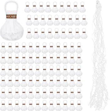 100 Pcs No Mess Streamers, White Romantic Hand Throw Confetti Streamers for Wedding Send Off Birthday Party Graduation Christmas New Year Celebrations