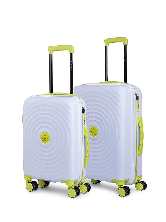 Nasher Miles Goa Hard-Sided Polypropylene Luggage Set of 2 Lavender Fluorescent Green Trolley Bags (55 & 65 Cm) at Rs. 5499